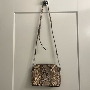Michael Kors Stud Snakeskin Embossed Leather Crossbody Bag